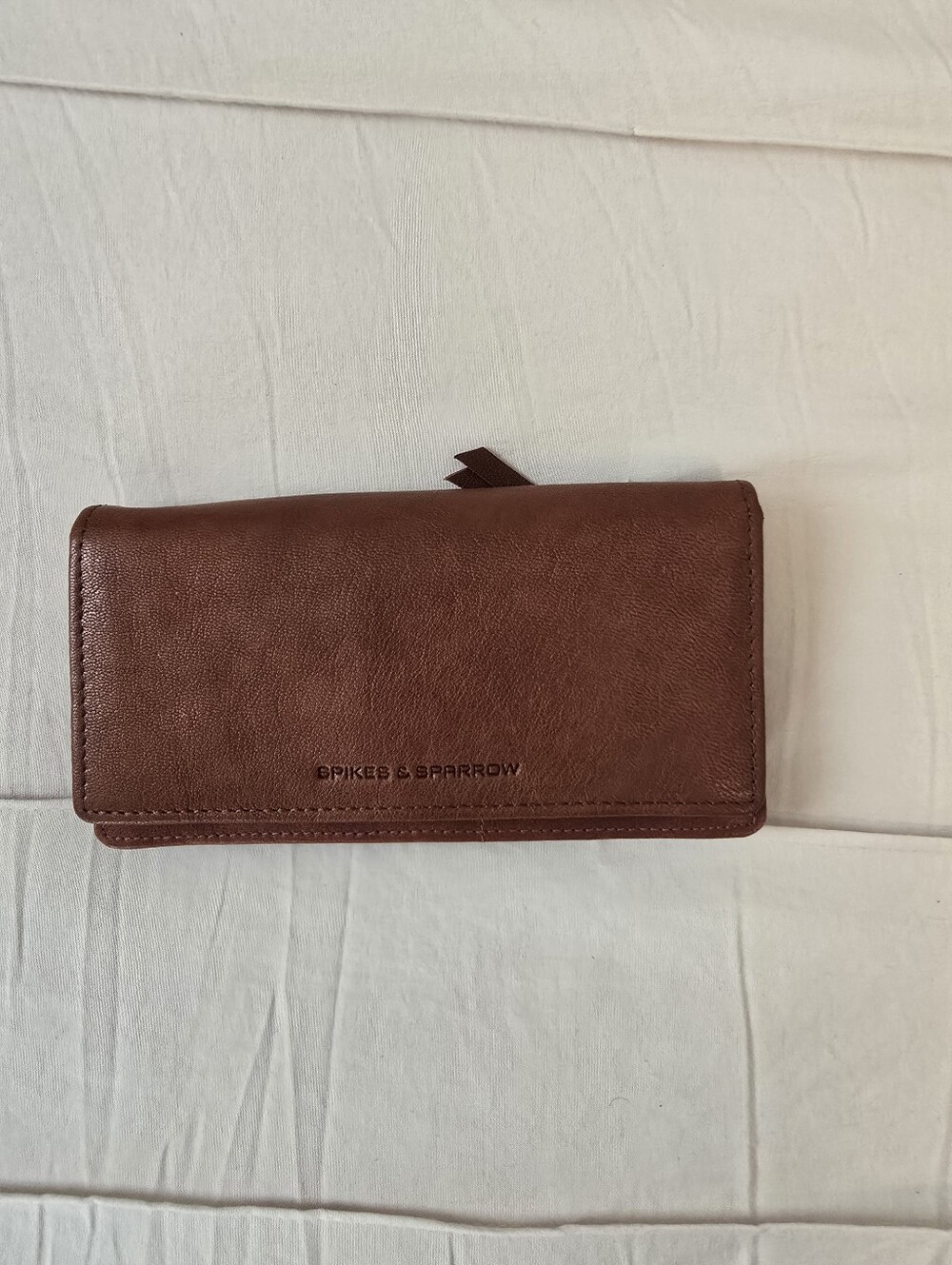 Spikes & Sparrow Brown Leather Zip Wallet